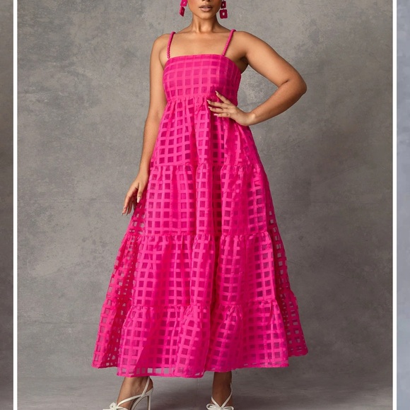 Forever Amelia-TANIA BEADED STRAP MAXI DRESS PINK - Picture 2 of 5